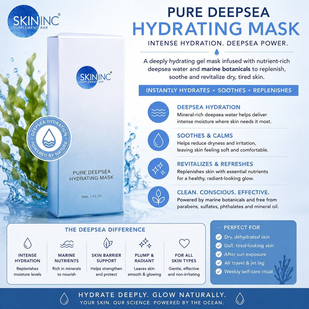 Skin Inc Supplement Bar Pure Deepsea Hydrating Mask 1 oz NIB
